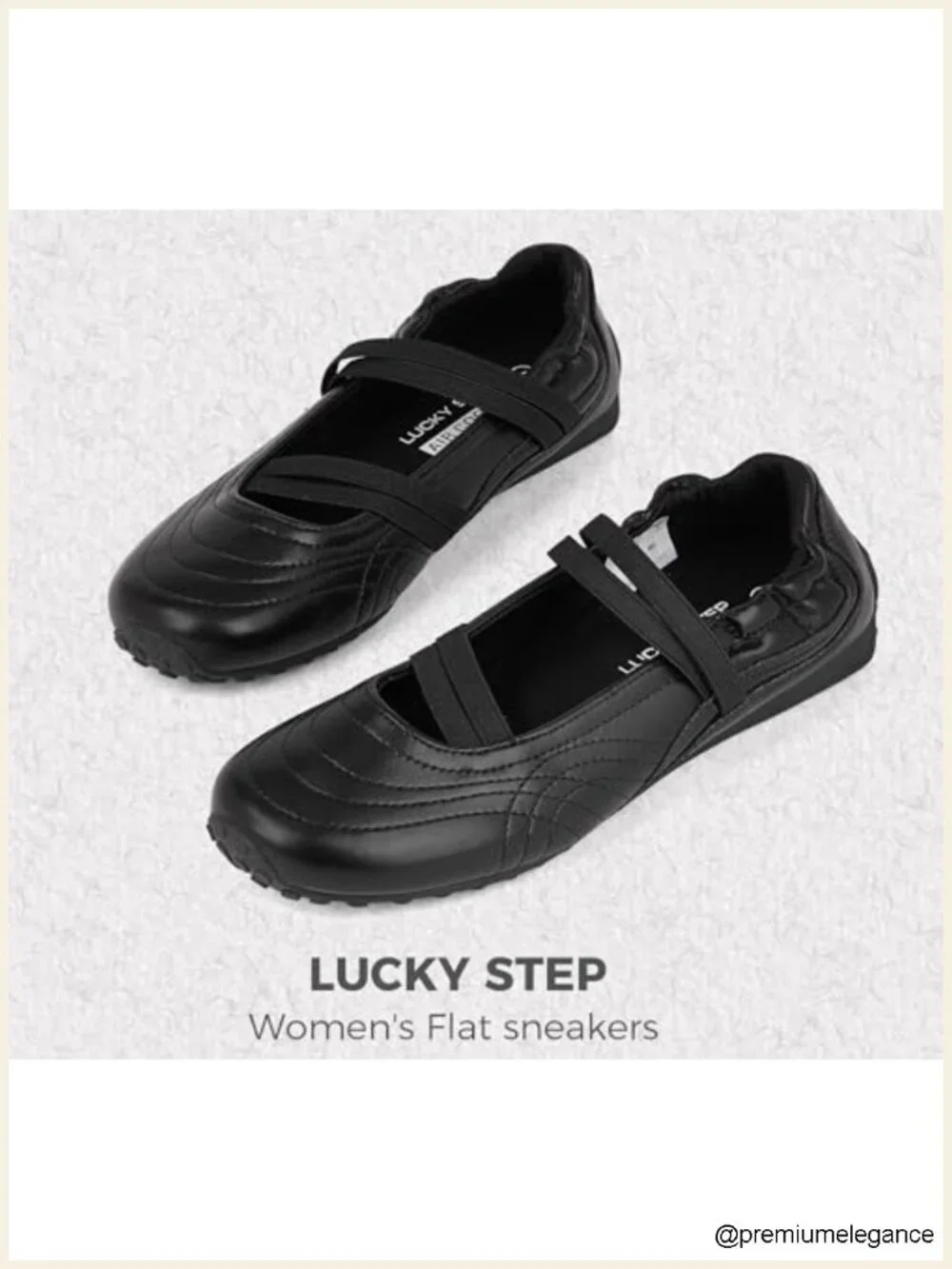 Women's Mary Jane Sneakers Comfortable Ballet Flats Elastic Strap Closed Toe